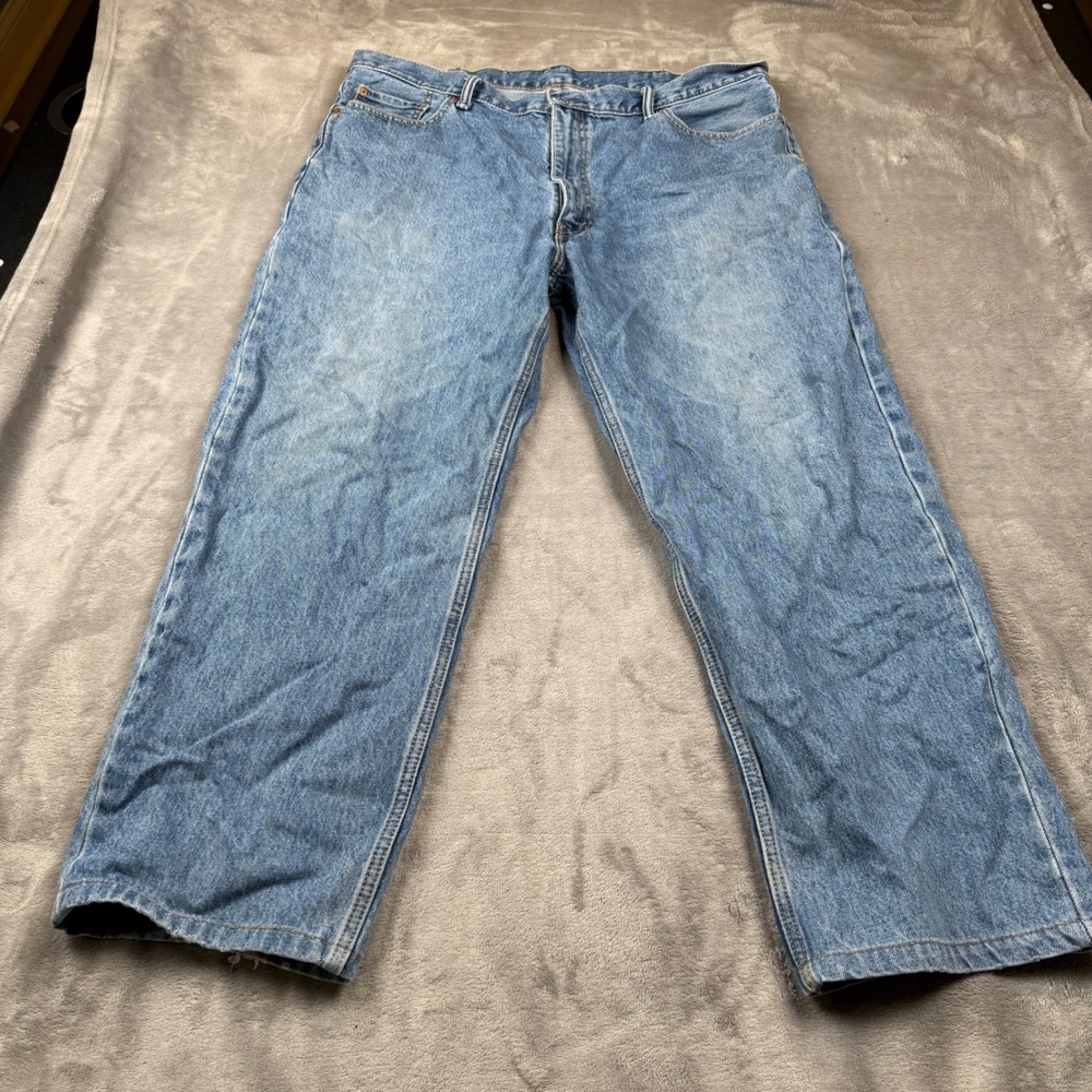 Levi Strauss & Co 550 Relaxed Fit Jeans Mens W42 L32 Light Wash Denim Pants